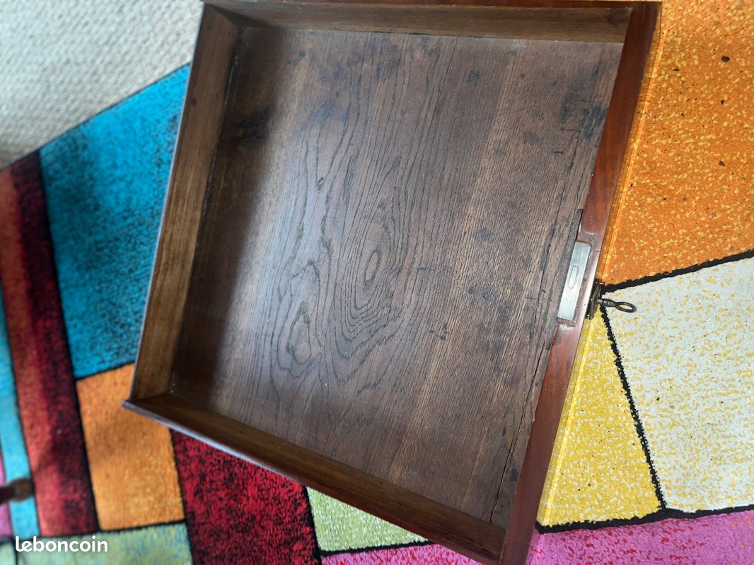 Bureau epoque louis philippe monte sur chene avec 2 tirettes retractables (image 9)