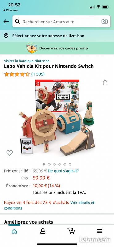 Nintendo labo kit voiture (image 1)