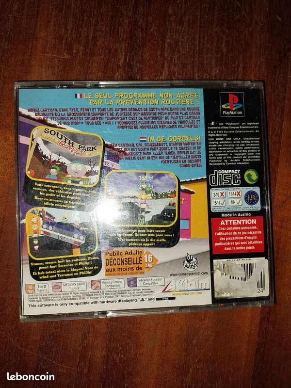 CD Playstation 1 South Park rallye ES (image 11)