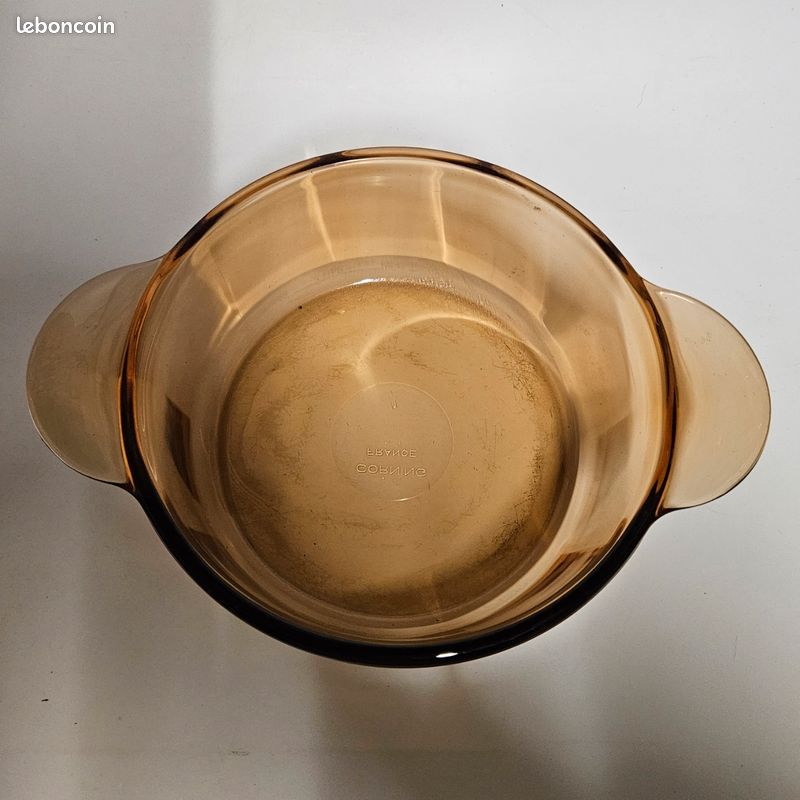 Marmite avec couvercle en verre ambré Corning Vision