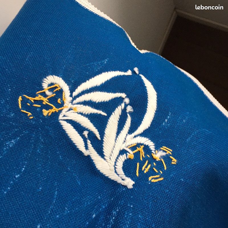 Nappe à broder 140 x 160 cm Coton bleu (image 7)