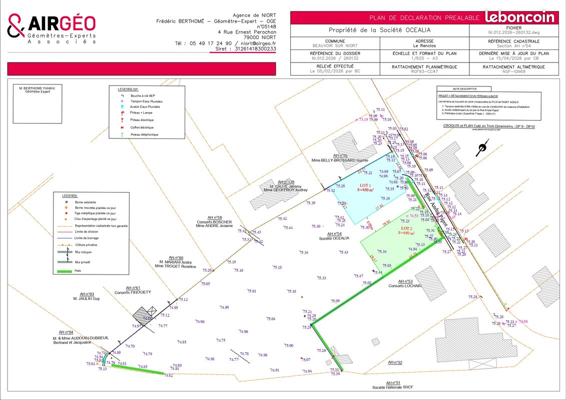 Beauvoir sur Niort, terrain à Bâtir de 650m2 · à Beauvoir-sur-Niort · 42 000 €