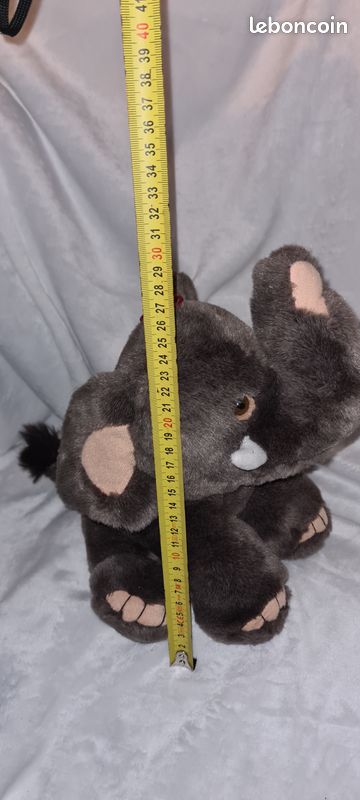 🐘 Peluche éléphant toute douce porte-bonheur – doudou bébé / décoration chambre enfant (image 4)