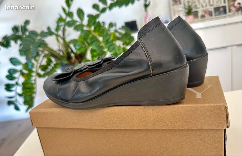 Chaussures Cuir Véritable Ballerines Confort Femme Jamron En Cuir Véritable - Semelle Souple Talon 2,5 Cm - Modèles Boucle Et Nœud Papillon Ballerines Talon Bas 2.5cm