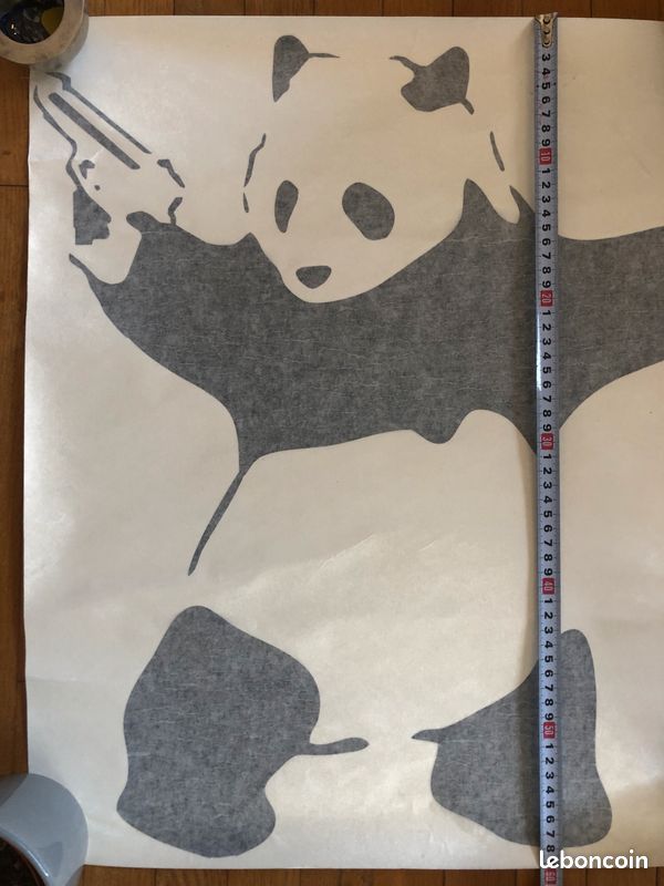 Sticker mural Panda Banksy décalcomanie murale (image 2)