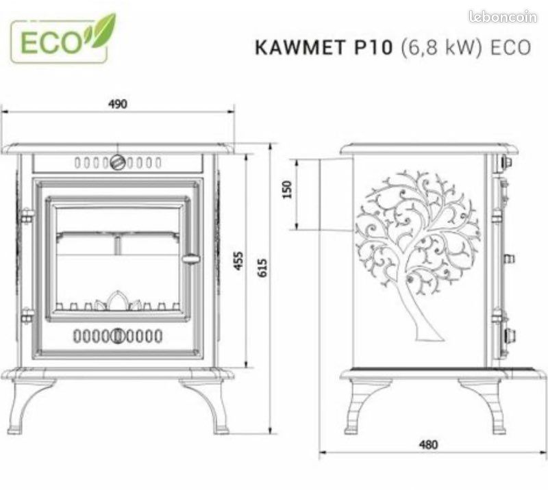 Poêle à bois 6,8kw (image 2)