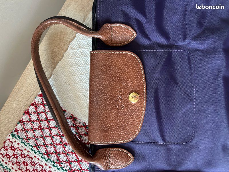 Sac à main pliable M Longchamp violet (image 2)