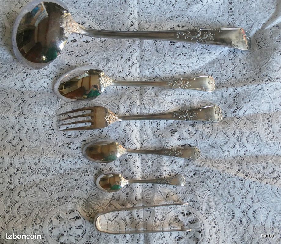 Ménagère/service à Mignardises F. Pinus - Métal Argenté - Ancien