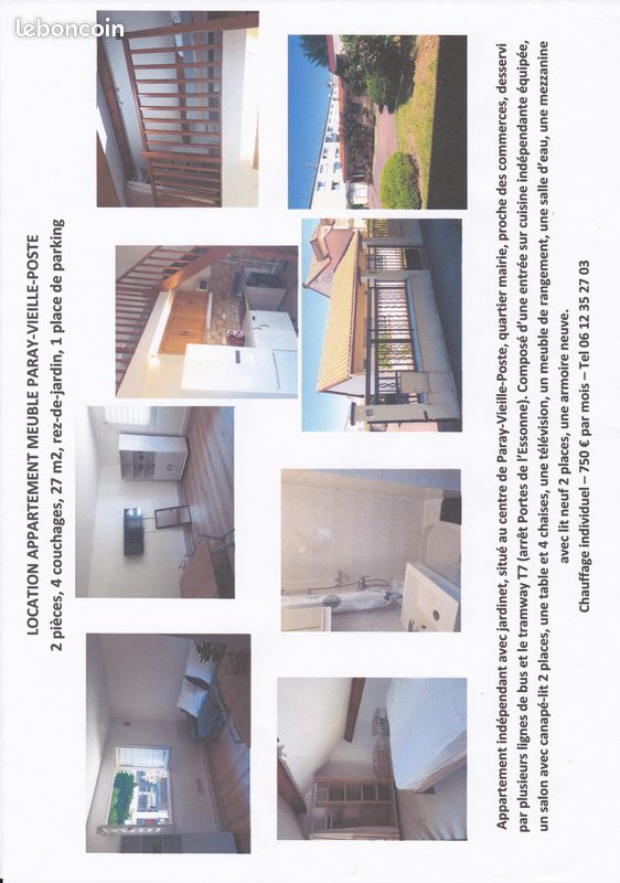 Appartement 2 pièces 27 m² · à Paray-Vieille-Poste · 27 m² · 800 €/mois