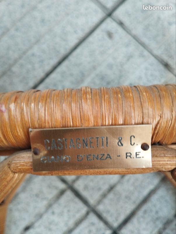 Chaise fauteuil en bois rotin (image 5)