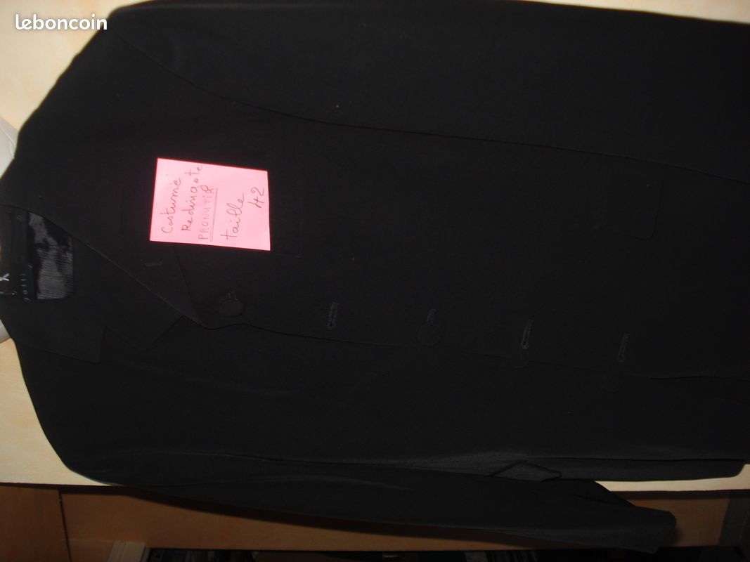 Costume redingote noir taille 42 (image 1)