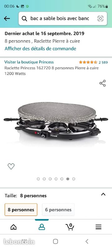 2 Appareils à pierrade et raclette 8 personnes (image 1)