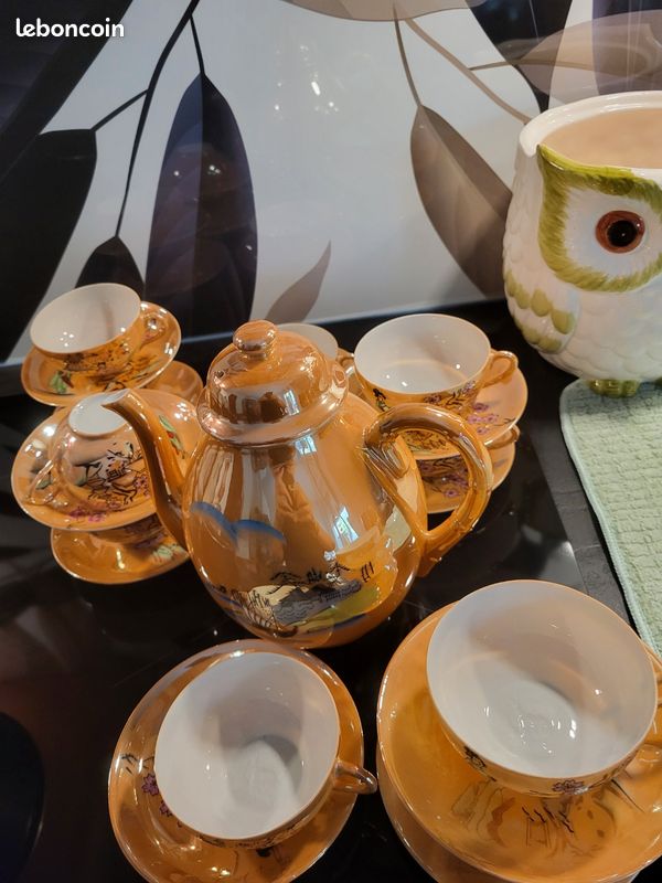 Magnifique grand service a thé Japonais vintage en porcelaine,Periode occupied Japon 1947-1952 (image 2)