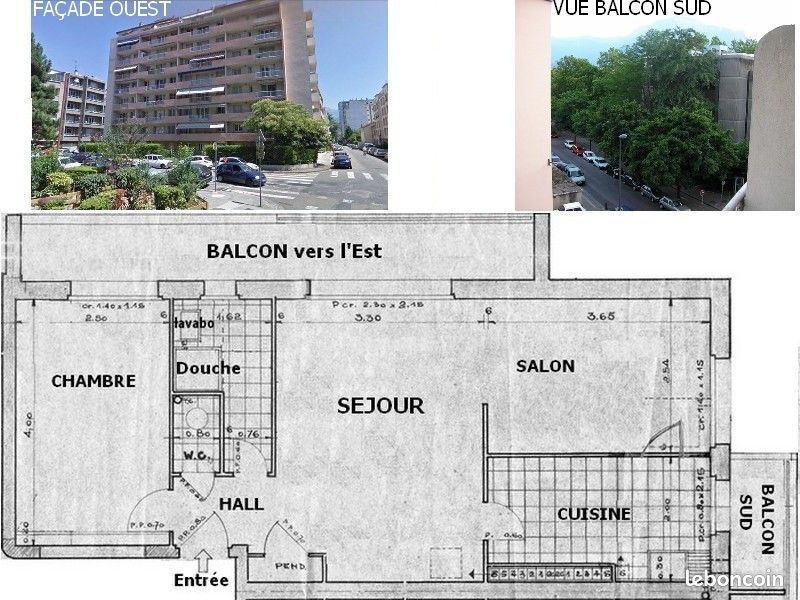 Appartement 2 pièces 47 m² · à Grenoble · 47 m² · 97 000 €