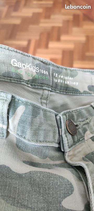 Pantalon Gap Kids kaki 12 ans regular super skinny stretch (image 2)