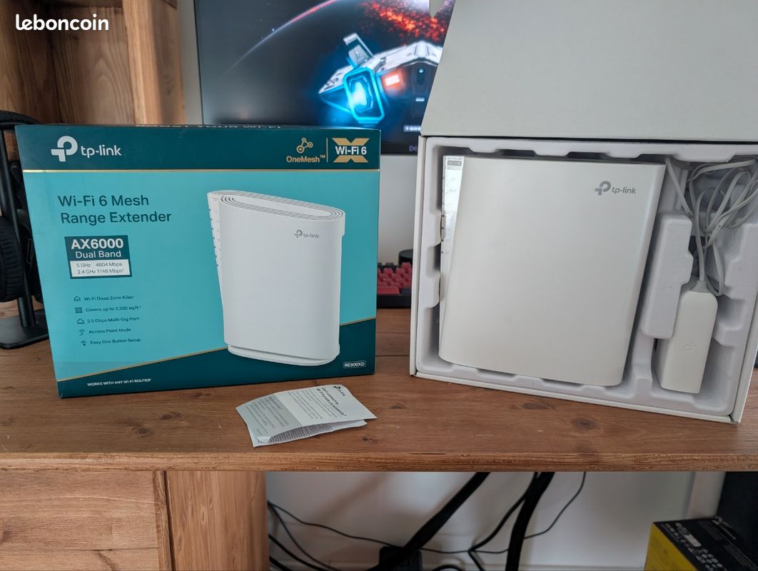 Répéteur Wi-Fi 6 Mesh TP-Link RE900XD (AX6000) - Très Bon État (image 1)