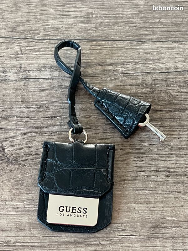 Porte-clés Unique En Bleu Et Argent - Création Pièce Unique Pour Sac à Main
