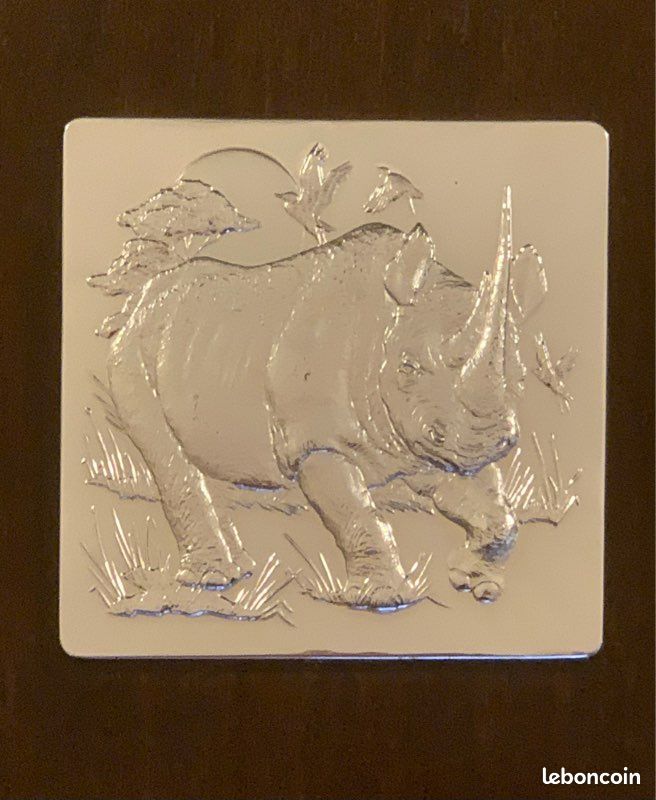 Plaque en argent sculptée Anthony Jones, The lords of the Serengeti (image 2)