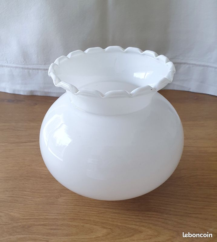 Abat-jour de rechange en verre blanc