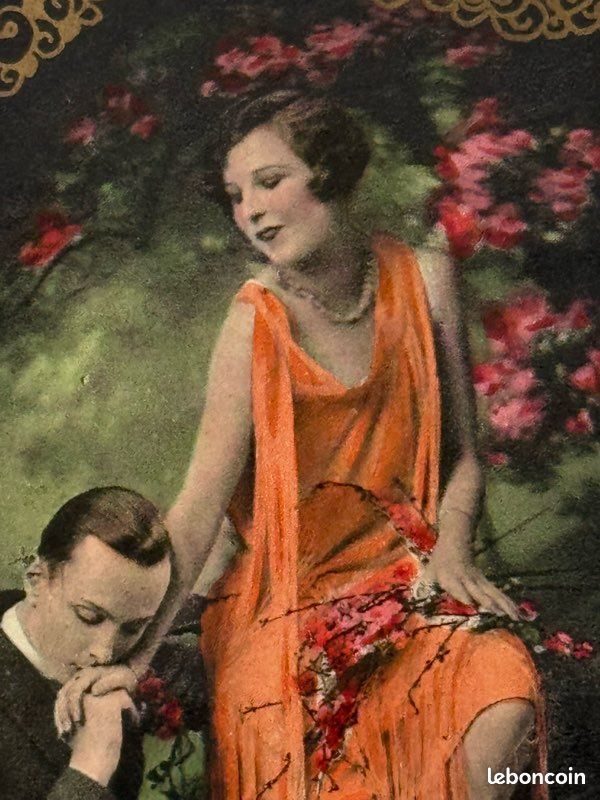 ANCIENNE CARTE POSTALE carte d'artiste Werner Klemke jardinier avec