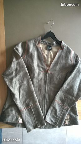 Veste Courte Femme Pause Café Taille 40 Marine - Polyester, Style Marin, Manches Courtes, Neuve Avec étiquettes