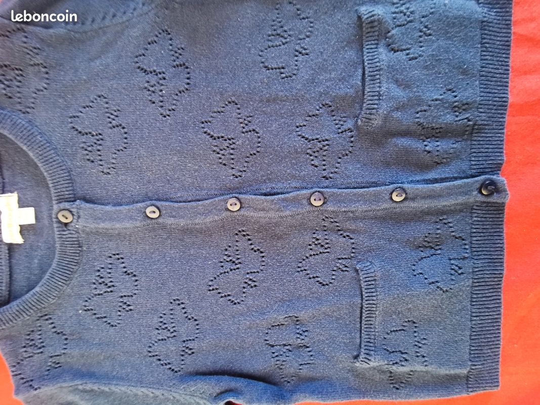 Gilet manches longues bleu 6 ans Vertbaudet (image 4)