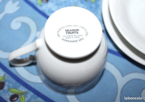 Ensemble 3 pièces, 1 personne : tasse, coupe et sous-coupe porcelaine blanche (zoe24) (image 2)