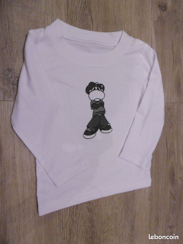 T-shirt 3 mois manches longues blanc neuf (image 2)