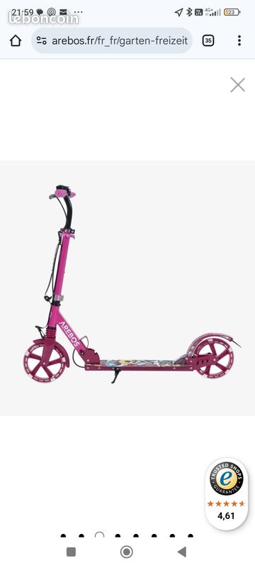 Arebos Trottinette Cityroller Rose