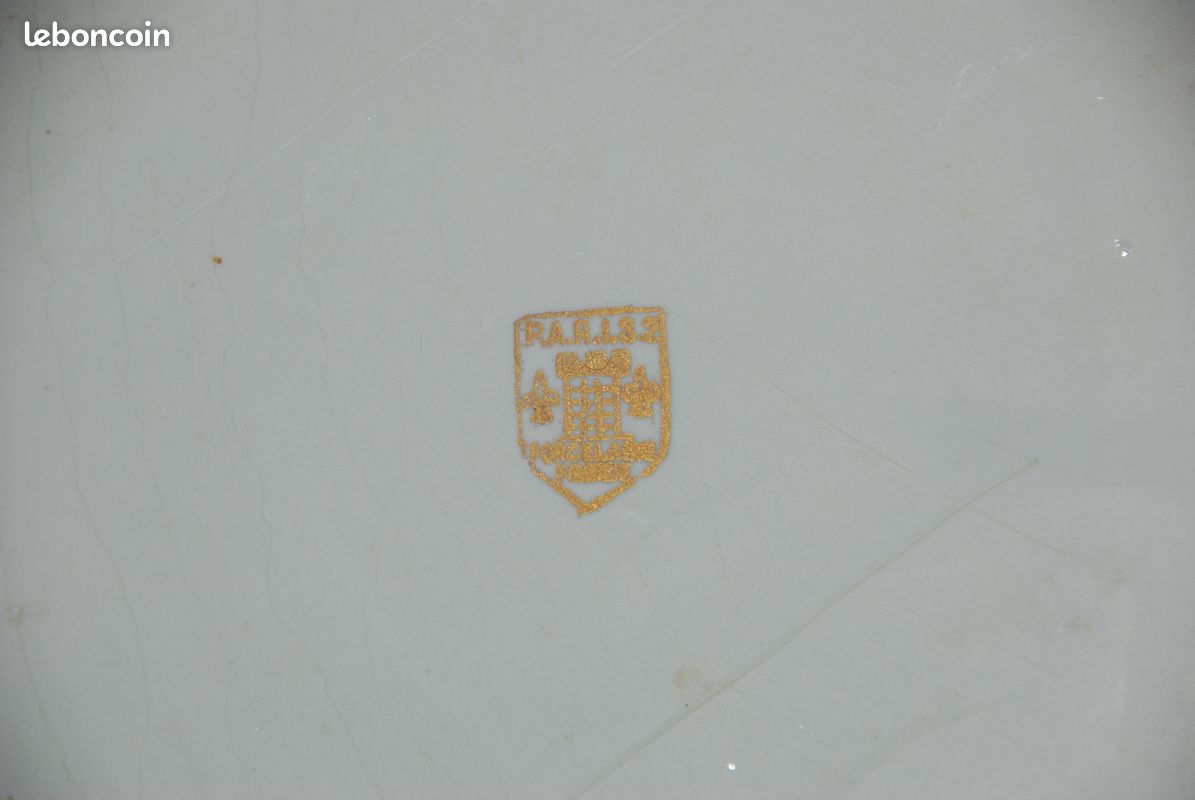 Plat à tarte, motif Fragonard, porcelaine de Paris (image 2)