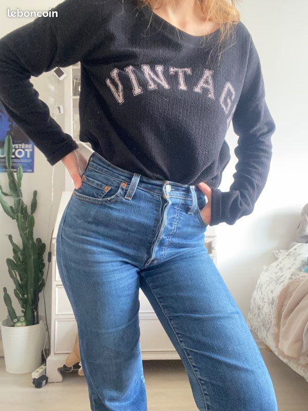 Sweat inscription“VINTAGE” noir – Taille S (image 5)