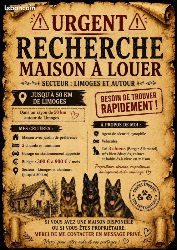 Maison 3 pièces 50 m² · à Limoges · 50 m² · 600 €/mois