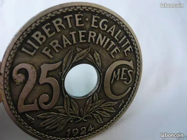 Dessous-bouteille comme pièce 25 cts 1924 (image 3)