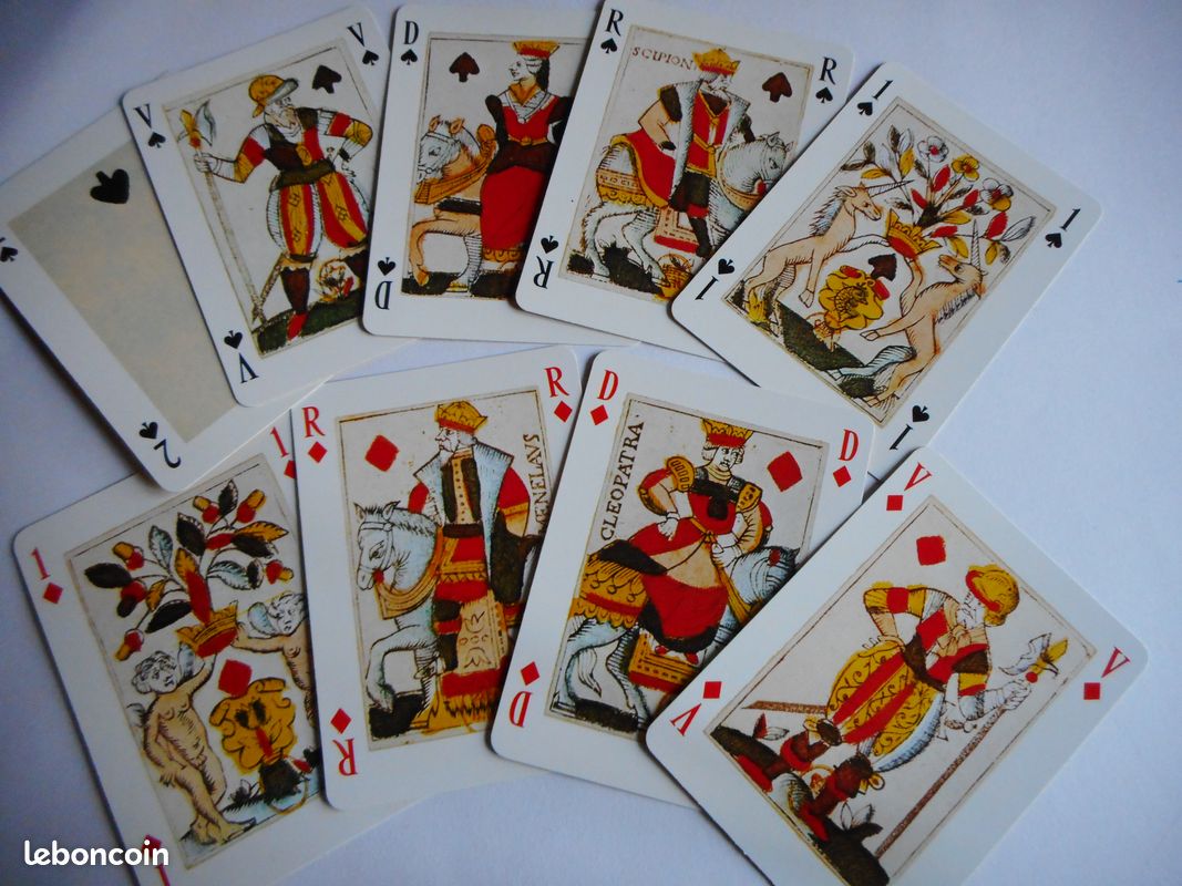 jeu de 54 cartes a jouer  JEU DE LA PUCELLE XVè siècle