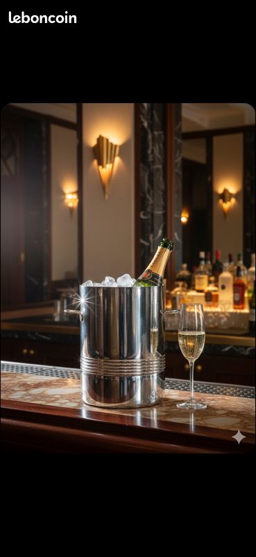 SEAU CHAMPAGNE INOX ARGENTÉ - Livraison Toulouse - Calypso Fleurs