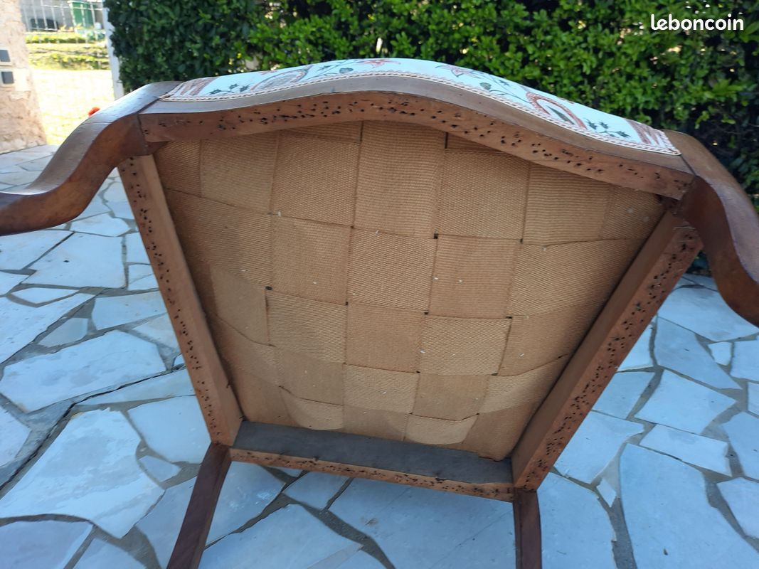 Fauteuil Voltaire début XX éme relooké en très bon état (image 9)