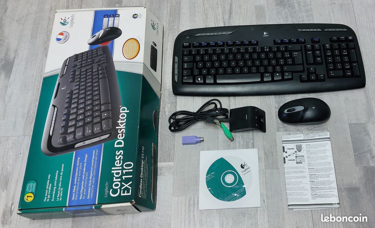 Clavier Sourie sans fil Logitech Cordless Desktop EX110 - Main Image