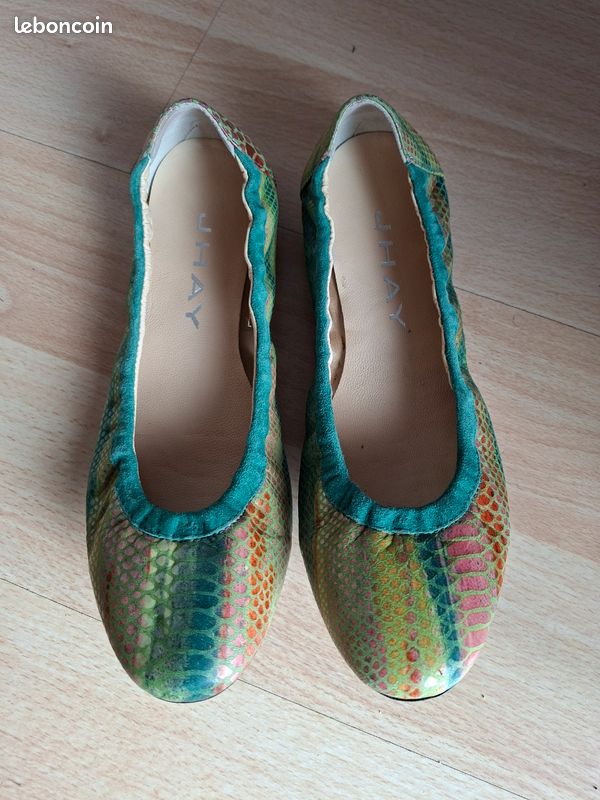 Ballerines femme cuir Jhay T37 en TBE (image 1)