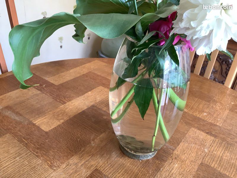Grand vase en verre oblong hauteur 30 cm (image 19)
