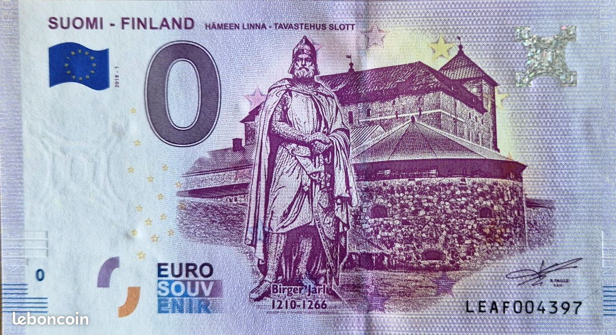 Billet Touristique 0 Euro Finlandais 2018 (image 1)