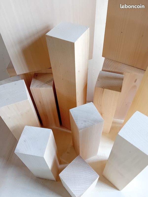 Lot De 20 Blocs De Bois De Tilleul Massif Pour Tournage/sculpture - 1.5' X 1.5' X 3'