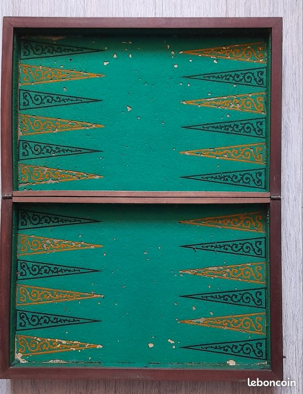Jeu de jacquet palissandre jetons backgammon trictrac XIXème siècle