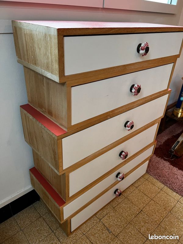 Chiffonier / semainier scandinave bois (image 2)