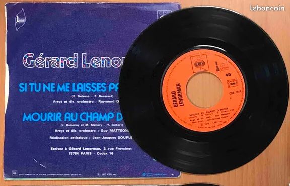 â„đŒ45tđ«đ· ⊠GĂ©rard Lenorman (Si tu ne me laisses pas tomber) â· 1973 (image 3)