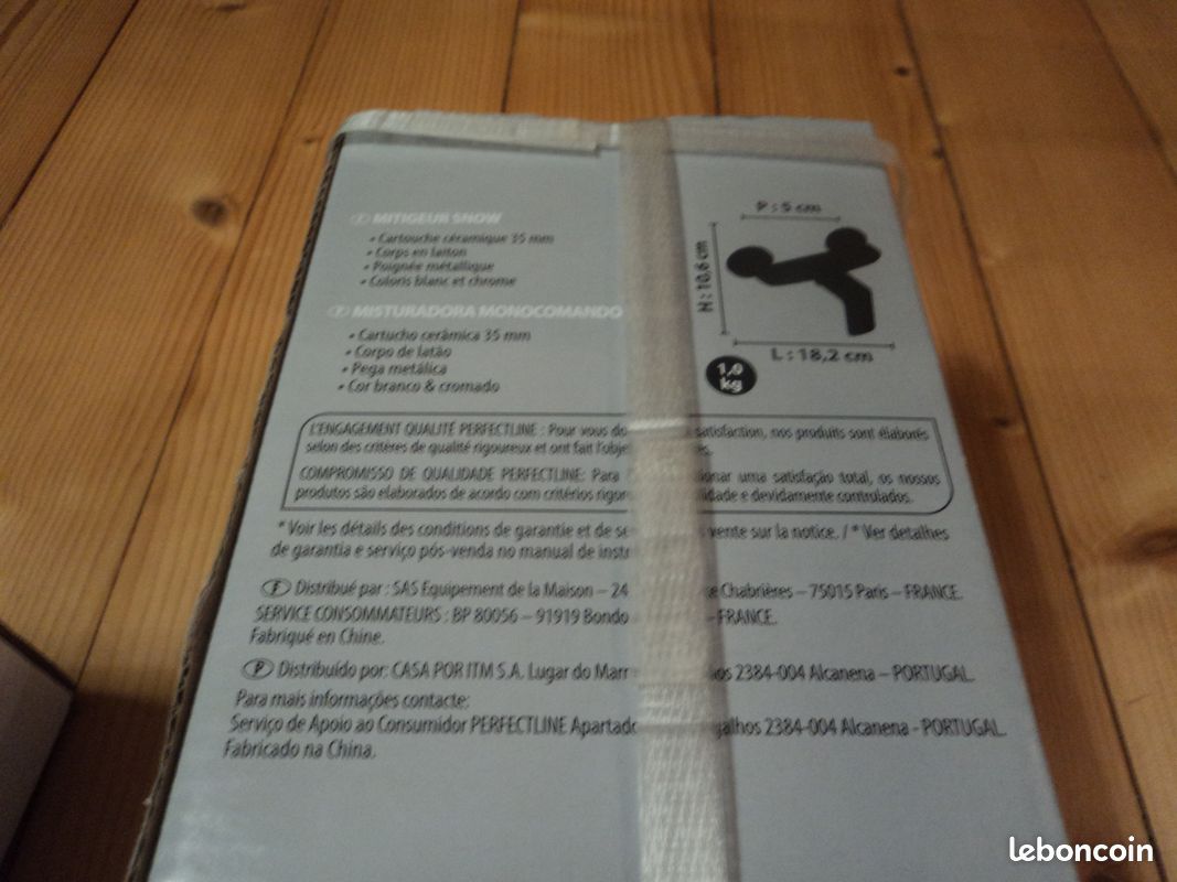 Mitigeur baignoire blanc (image 3)