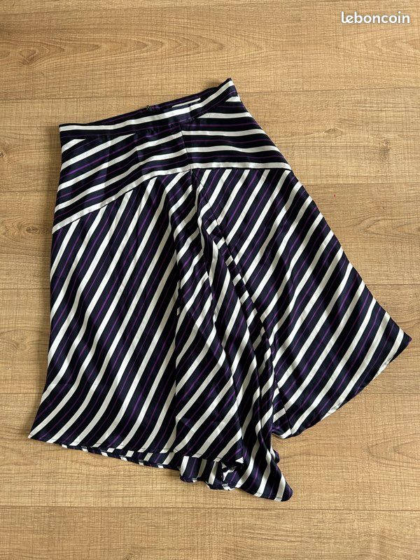 Jupe rayée asymétrique Morgan taille 38 jamais portée (taille petit) (image 11)