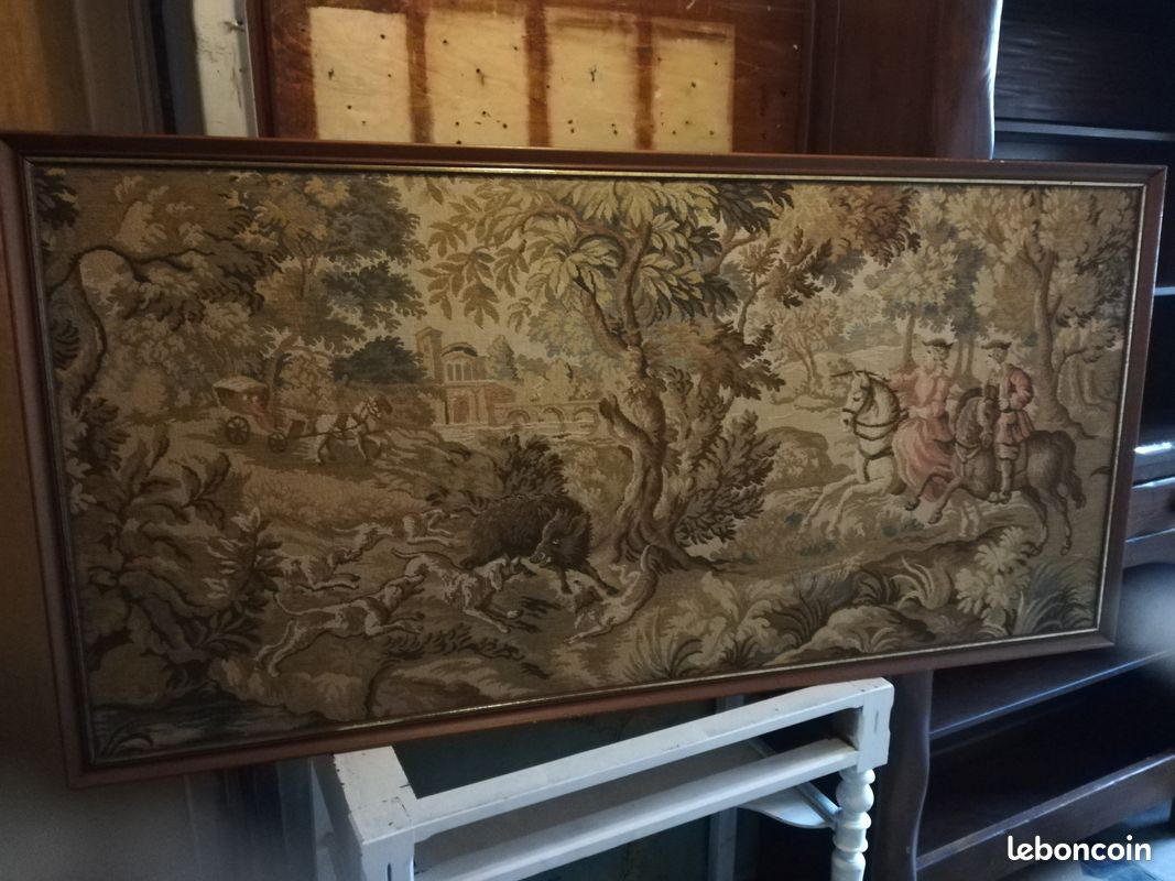 Grande tapisserie scène chasse (image 1)
