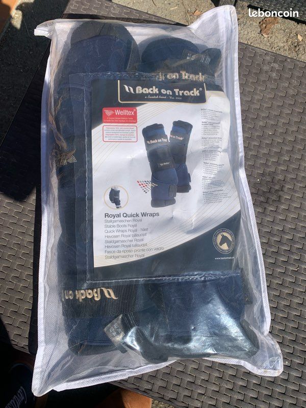 Drap De Dos Cheval Back On Track Taille 81 (6'0'') - Bleu, Léger