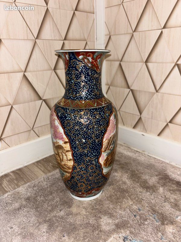 Vase décoratif en porcelaine style asiatique – Très joli décor (image 2)