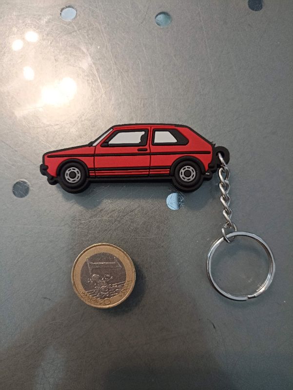 NEUF porte clé Golf GTI mk1 1800 rouge VW Volkswagen porte clef